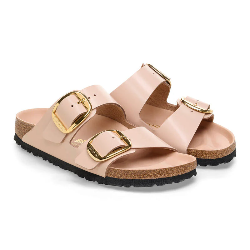 Birkenstock Arizona Big Buckle High Shine New Beige בירקנשטוק כפכפי נשים