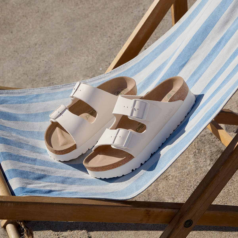 ARIZONA FLEX PLATFORM כפכף נשים EGGSHELL  בירקנשטוק