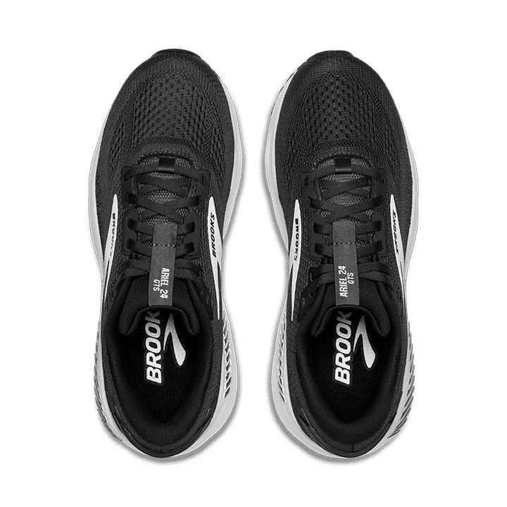 BROOKS Ariel GTS 24  2E ברוקס נעלי ריצה לנשים שחור/לבן