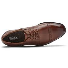 Rockport TM Office Cap Toe British Tan Men רוקפורט נעלי גברים חום