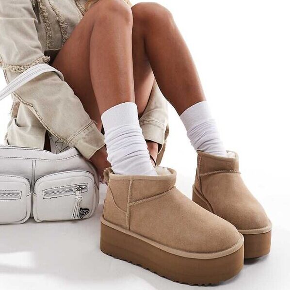 UGG CLASSIC ULTRA MINI PLATFORM נשים חום בהיר(סנד)