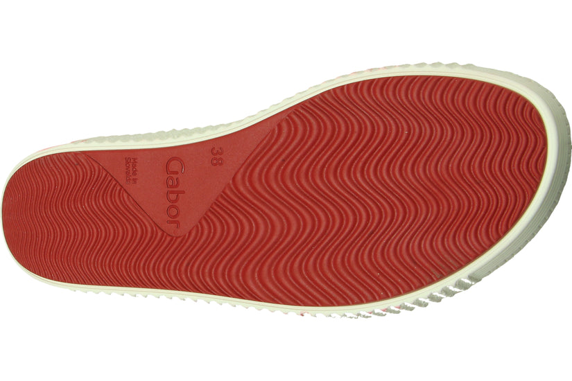 Gabor Platform sandal smooth leather red 43.600.15  סנדל נשים עור אדום חלק